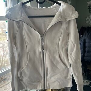 White lululemon scuba Zip-Up Hoodie